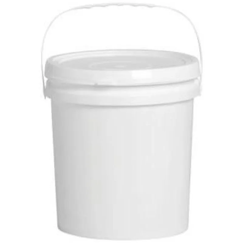 Kit 6 Baldes Plásticos Jaguar 12,9l + Tampas - Branco