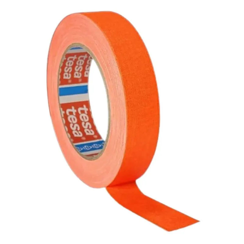 Fita Tecido Gaffer Tape Tesa 18mm X 25m Laranja Fluorescente