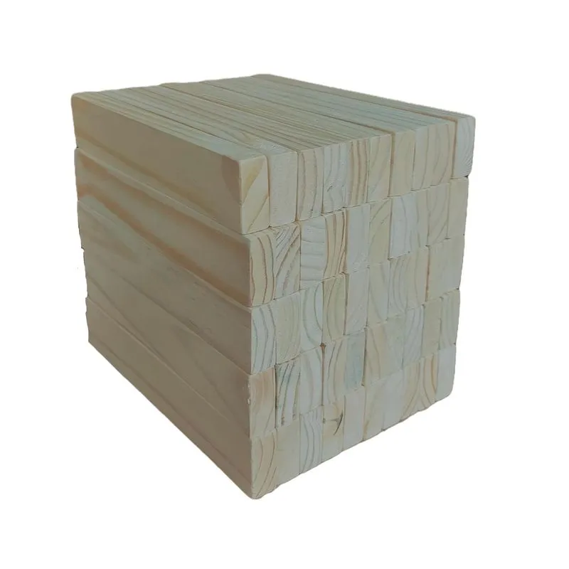 Fardo 50 Ripas Madeira Pinus Seca Aplainada Lixadas 2x5x25cm
