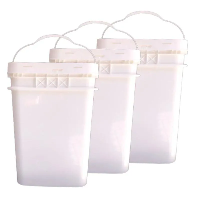 Balde Plast 20l Retang C Alça Hospitalar Tampa Rem 4pçs