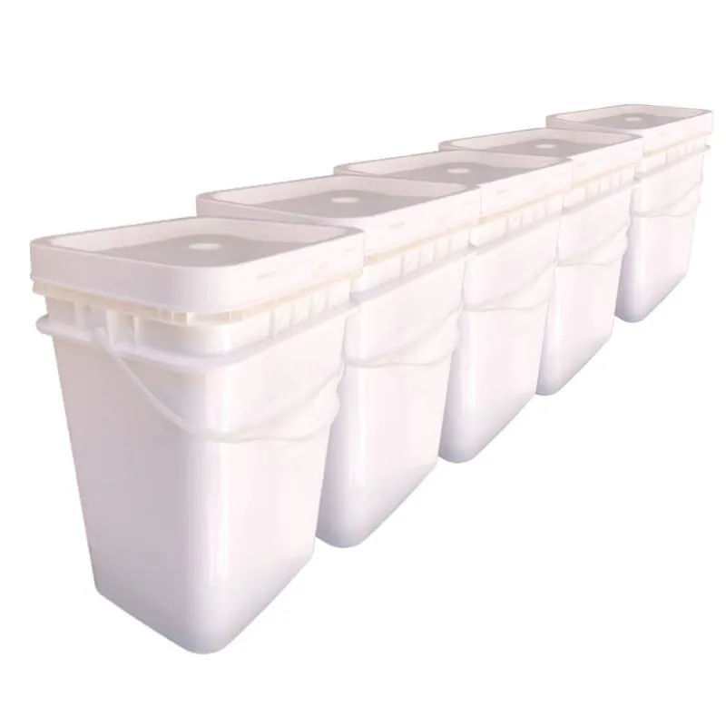 Balde P Despejar Cloro 20l Retang C Tampa 5 Pçs