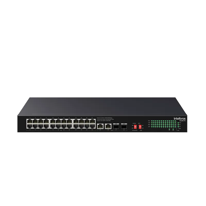 Switch Não Gerenciavel 28 portas Gigabit S1128G-PA Preto Intelbras