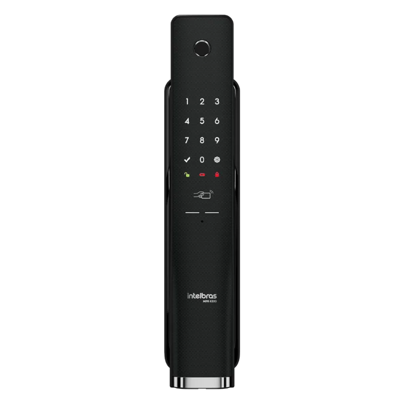Fechadura Inteligente Push & Pull de Embutir MFR 6300 Preta Intelbras