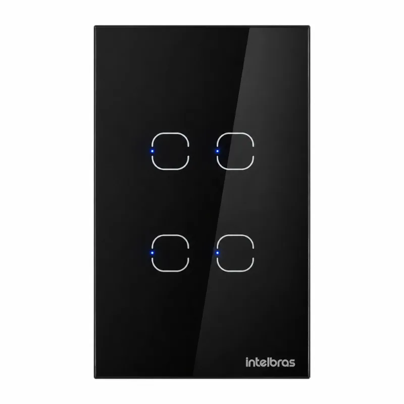 Interruptor Inteligente Touch Zigbee EIZ 1004S Preto Intelbras