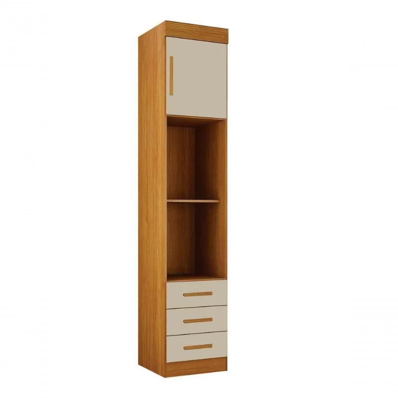 Modulado Mesa De Cabeceira 3 Gavetas Orion - Leifer Móveis Cinamomo-off White