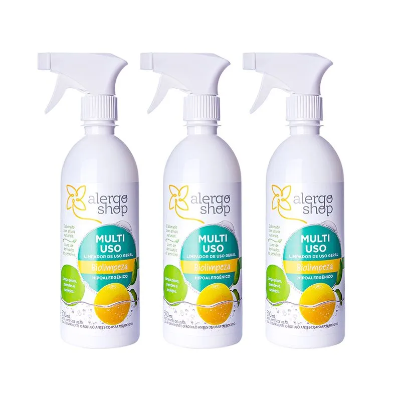 Kit Biolimpeza - Multiuso Hipoalergênico 500ml 3 Unidades