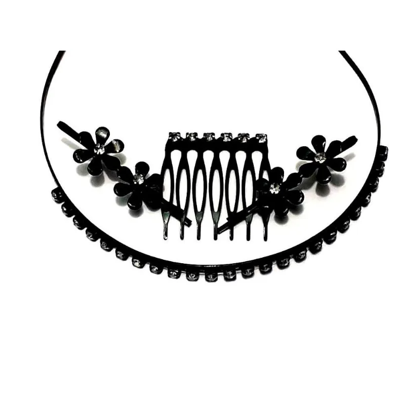Kits Tiara, Grampo E Prendedor Cabelo Aço Com Strass 36 Un