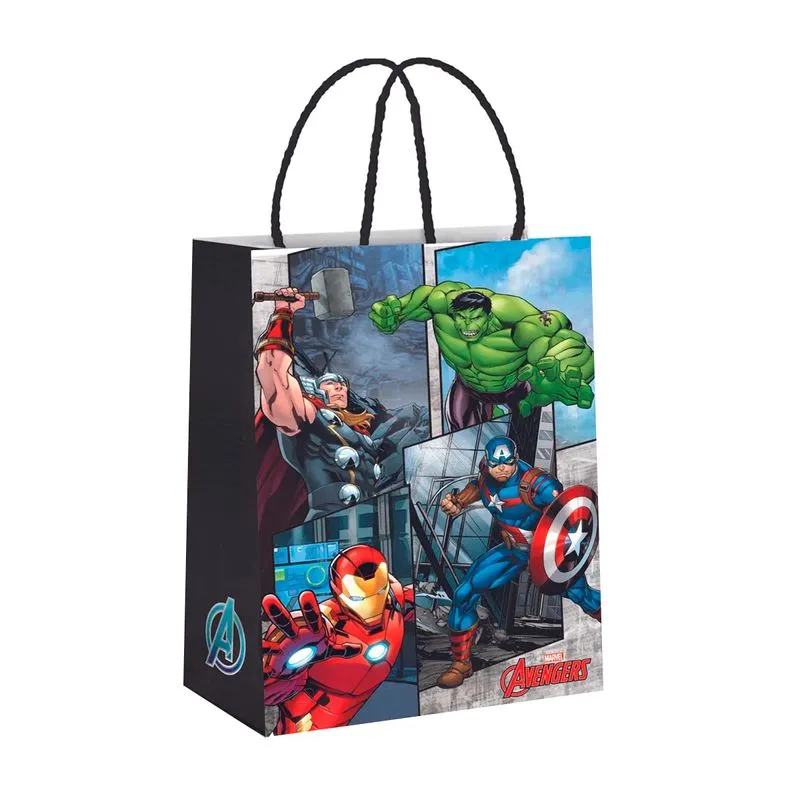 Sacola Para Presente 32x26,5x13cm Cromus 6604 - Sacola Para Presente Avengers/Vingadores Cromus
