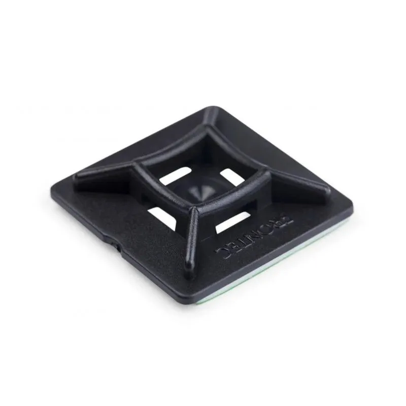 Fixador Auto Adesivo 28X28X6mm Preto Unitário Frontec