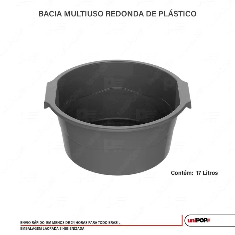 Bacia Plástica 17 Litros Uninjet
