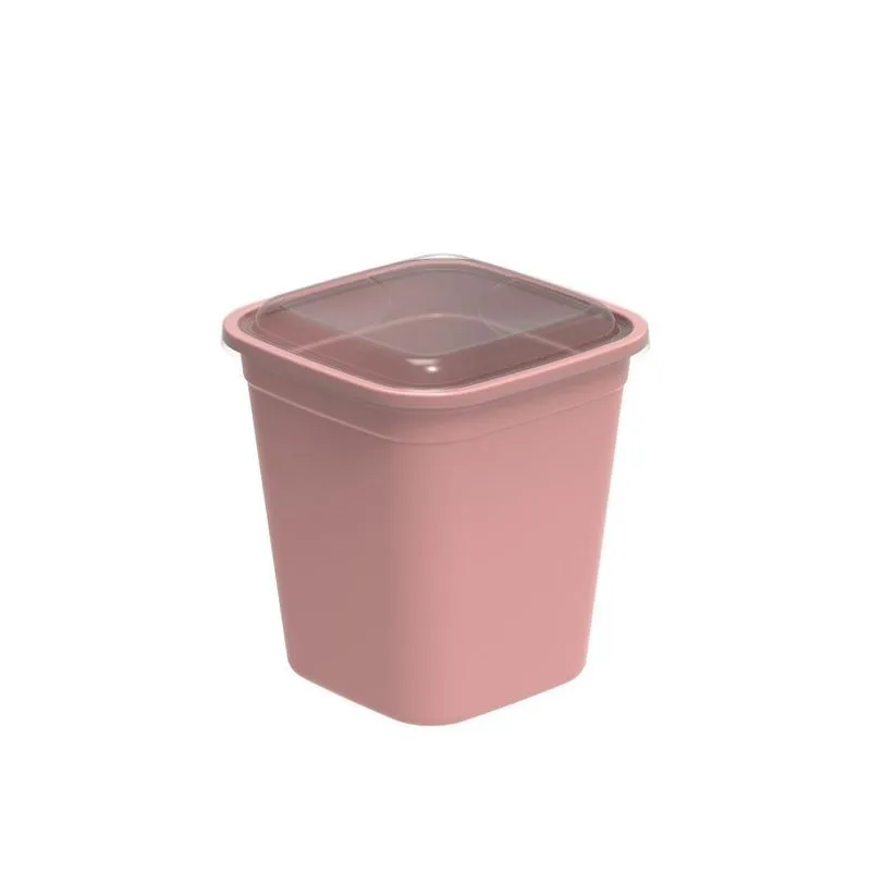 Pote De Plástico Quadrado Alto Amore Rosa 900ml Uninjet