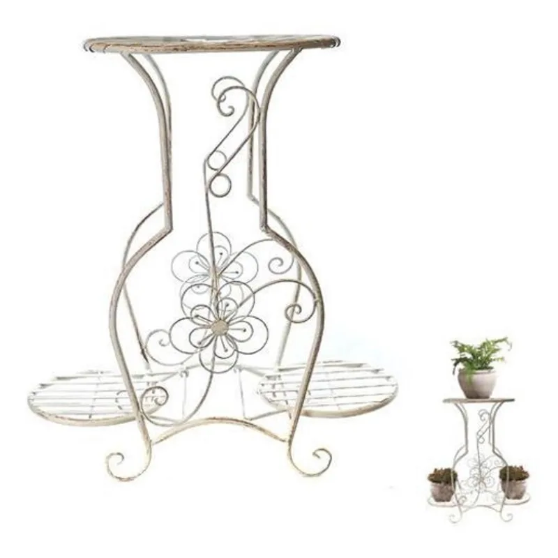 Floreira Decorativa Tripla Jardim Suporte Vaso Metal 56 X 27