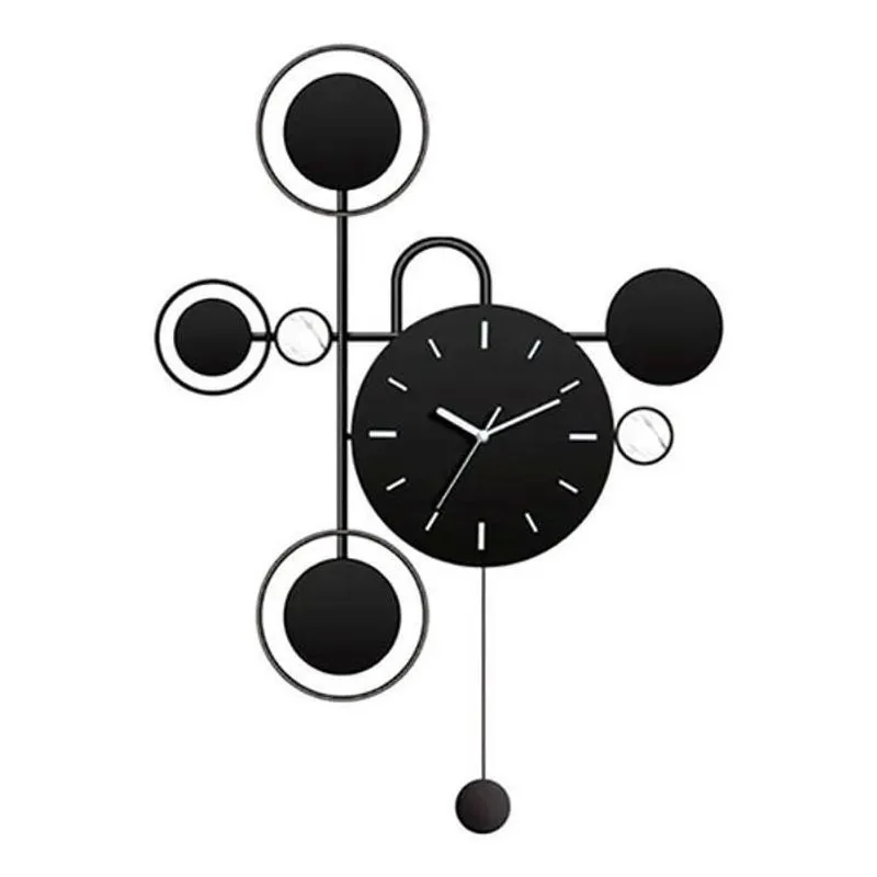 Relógio De Parede 3D Contemporâneo Nórdico Metal 84X55