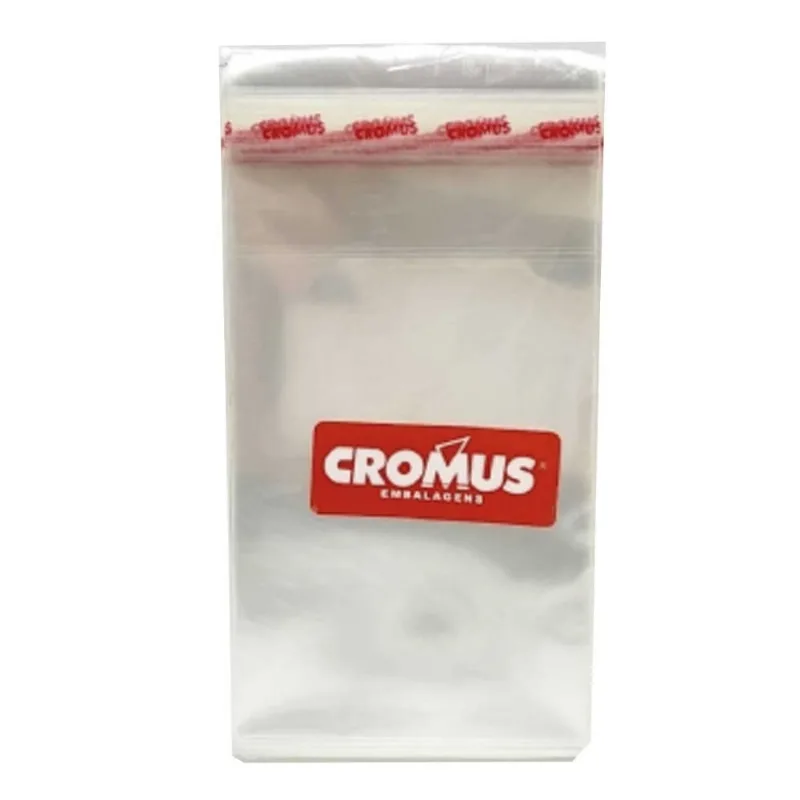 Saco Adesivado Transparente 100 Peças 6,5x9cm em Plástico Cromus Embalagem
