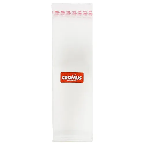 SACO ADESIVADO TRANSPARENTE 06X30X03CM+ABA C/100UN-CROMUS