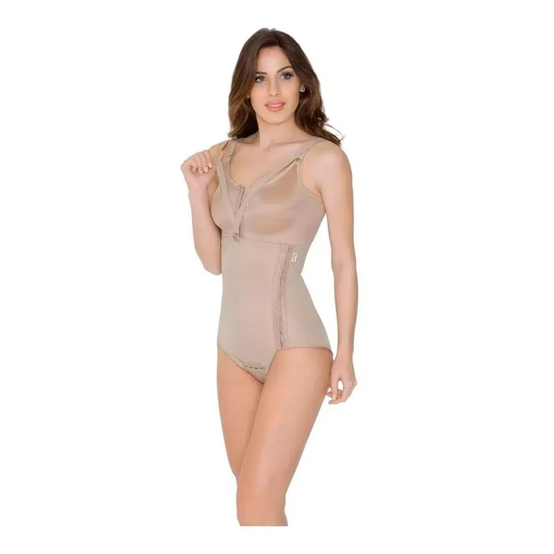Cinta abdominal com colchete lateral reforço duplo bege Cod 2003 Macom GG