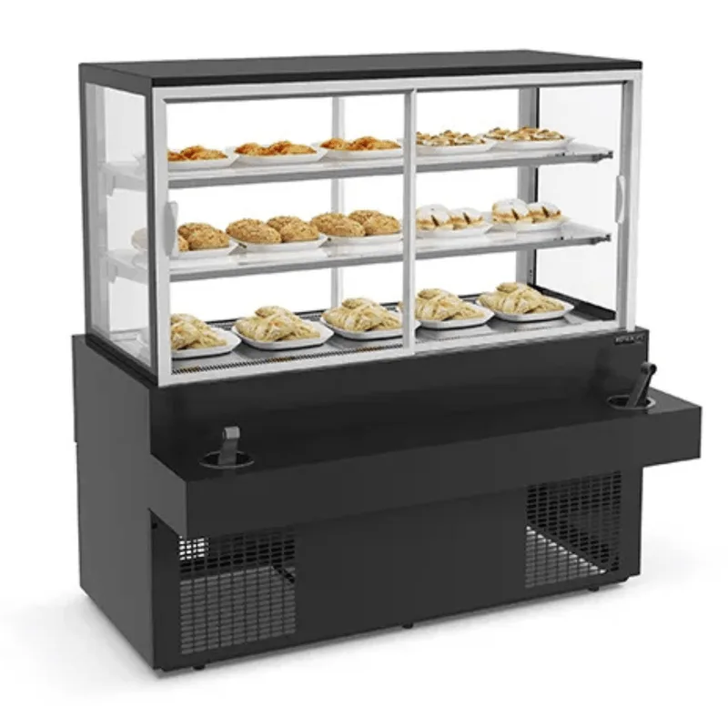 Vitrine Seca Self Service 147x149cm Titanium Premium Vtprsss 2p Preta Refrimate - Iluminação Led 220v Refrimate