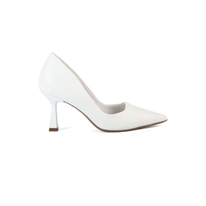 Scarpin Bebecê Clássico e Confortável BRANCO 34
