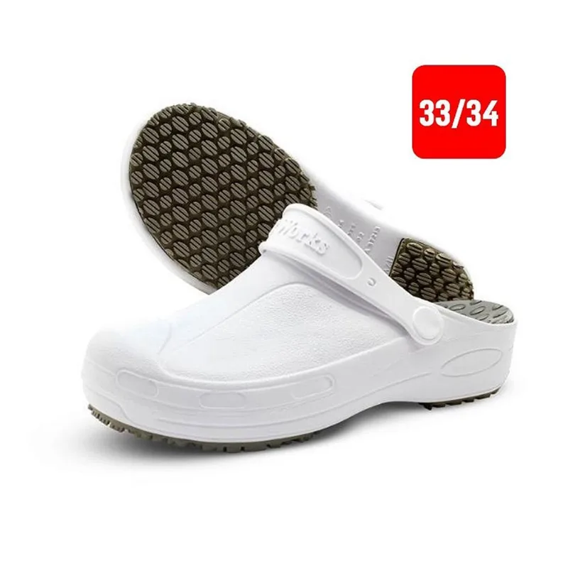 Sapato Babuch Antiderrapante com Palmilha BB90 Branco Nº 33/34 Soft Works