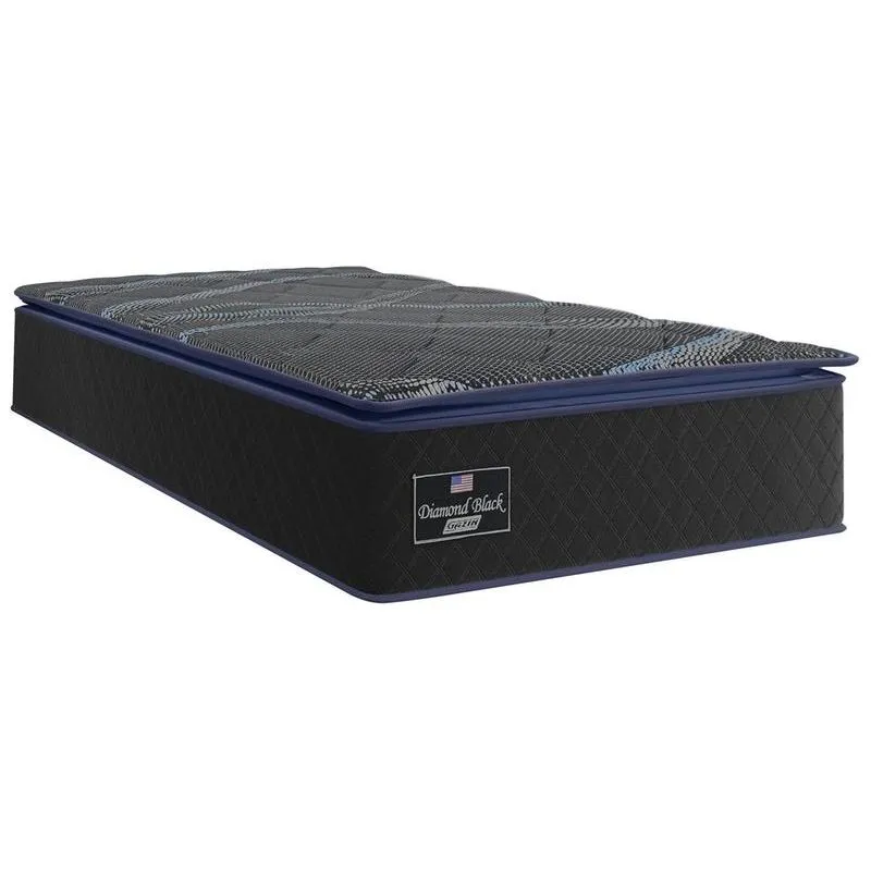 Colchão Solteiro de Molas Ensacadas Gazin Diamond Black 32x88x188cm Preto