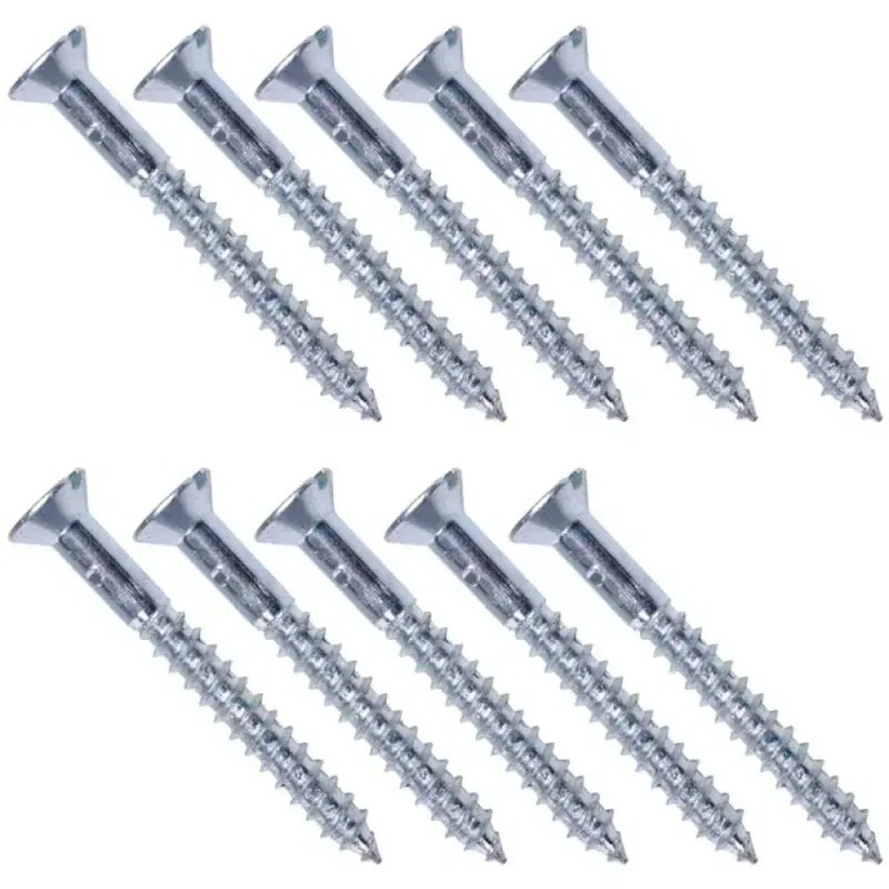 Parafuso Cabeça Chata Zincado 4,2x40mm 10 Peças Worker