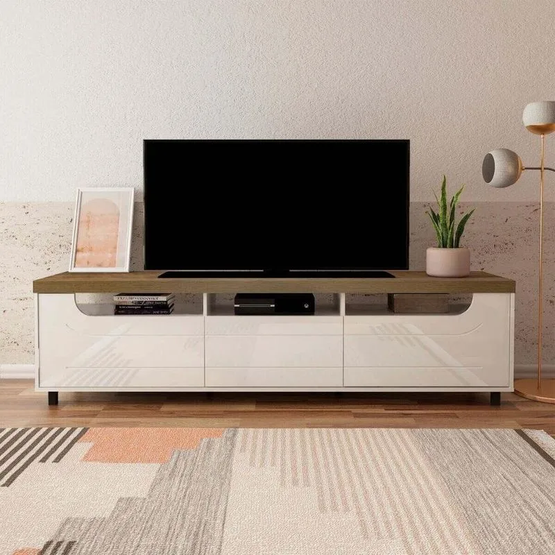 Rack para TV até 75 Polegadas 200cm 2 Portas 1 Gaveta Multimóveis CR45325