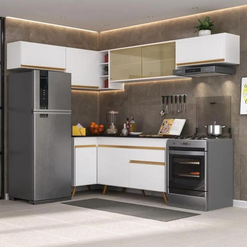 Cozinha Completa Compacta Armário Canto FL2060 Multimóveis