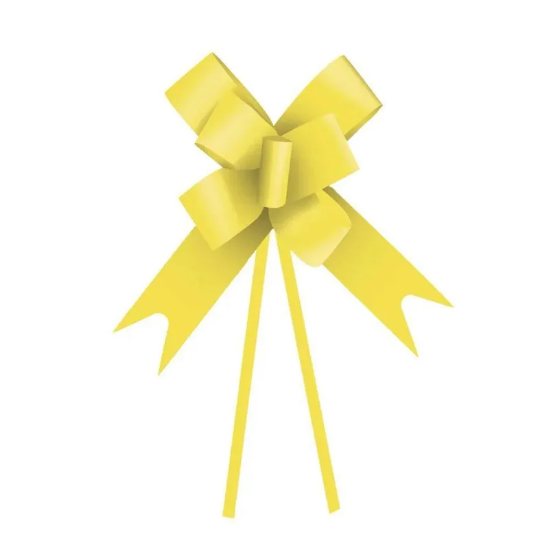 Laço Pronto Liso 48mm Amarelo - 100 Un