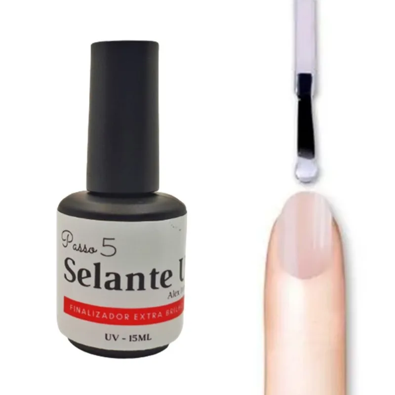 Selante Alex Top Coat Uv Finalizador Acrigel Brilho Intenso