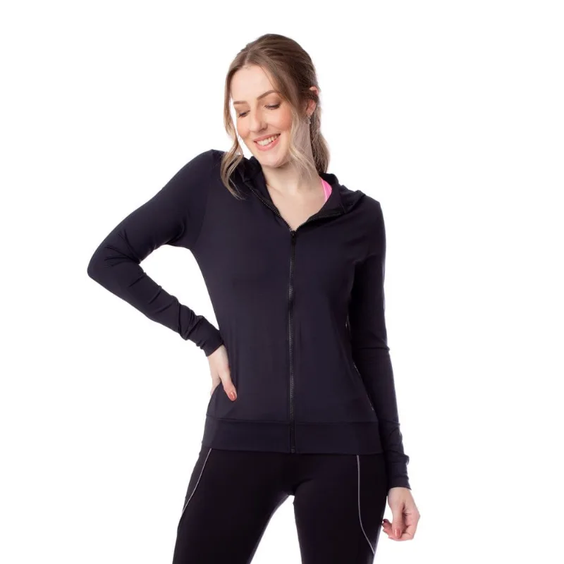 Jaqueta Feminina Estilo do Corpo Básica Preto -M