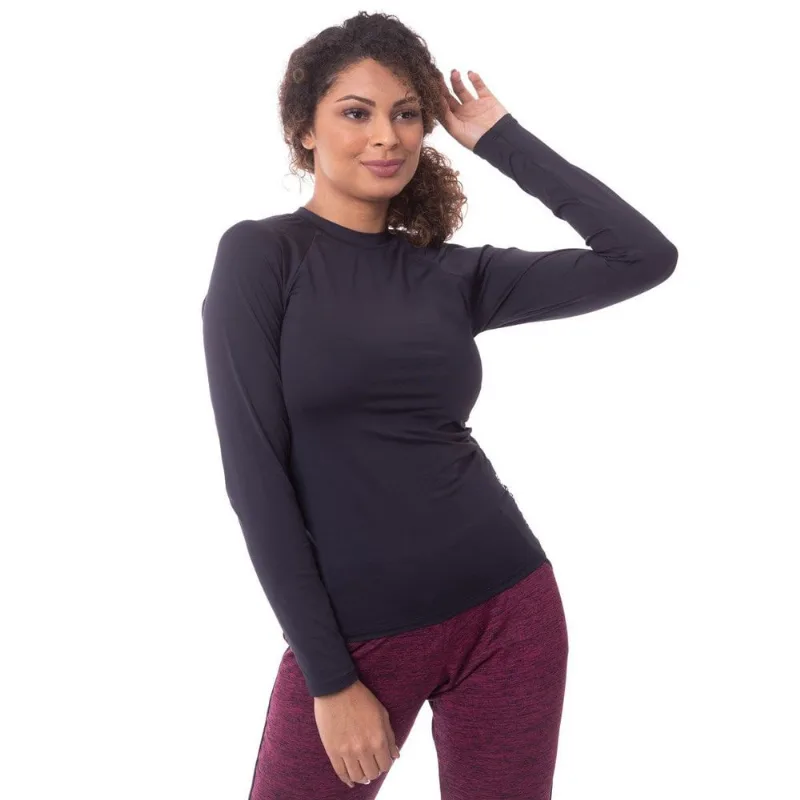 Camiseta Térmica Feminina Estilo Do Corpo Esportiva Preto - G