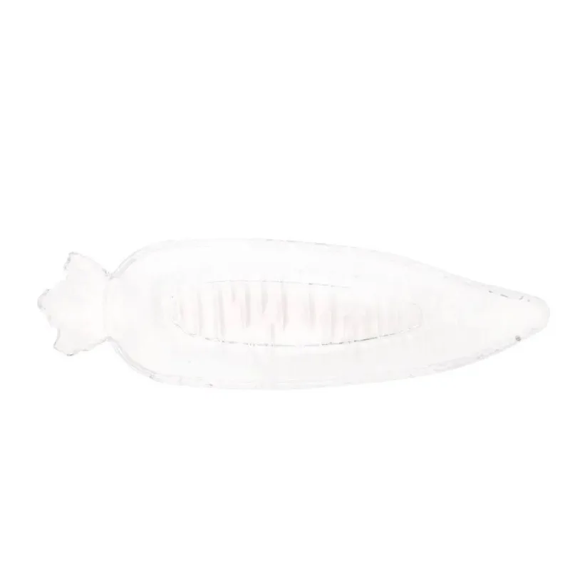 Petisqueira Decorativa Cenoura Incolor Glass 3,5x7,5x26cm - 1 Un