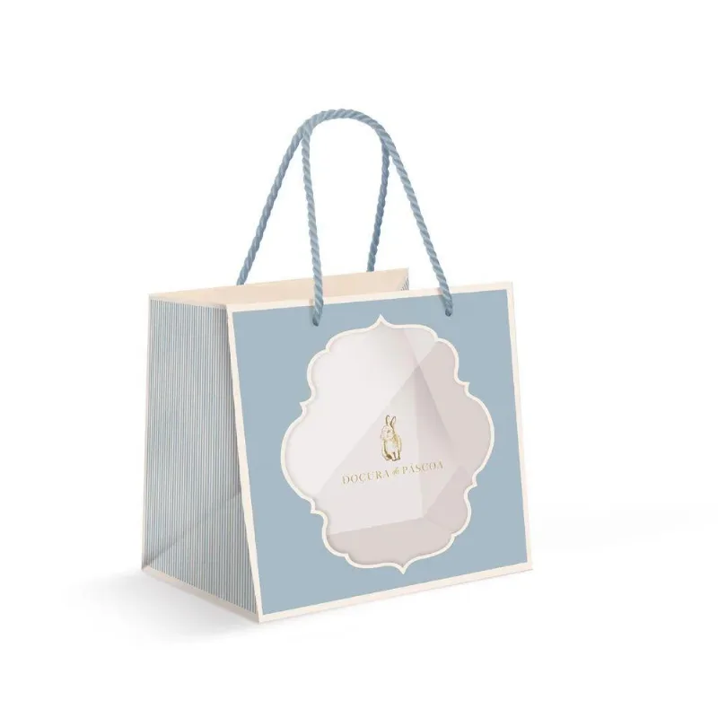 Sacola Premium Para Um Meio Ovo Com Visor Laviê Mediterrâneo P 22x20x14cm - 10 Un