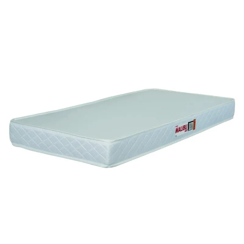 Colchão Solteiro Espuma D20 Malibu 78x188x12cm Branco Hellen