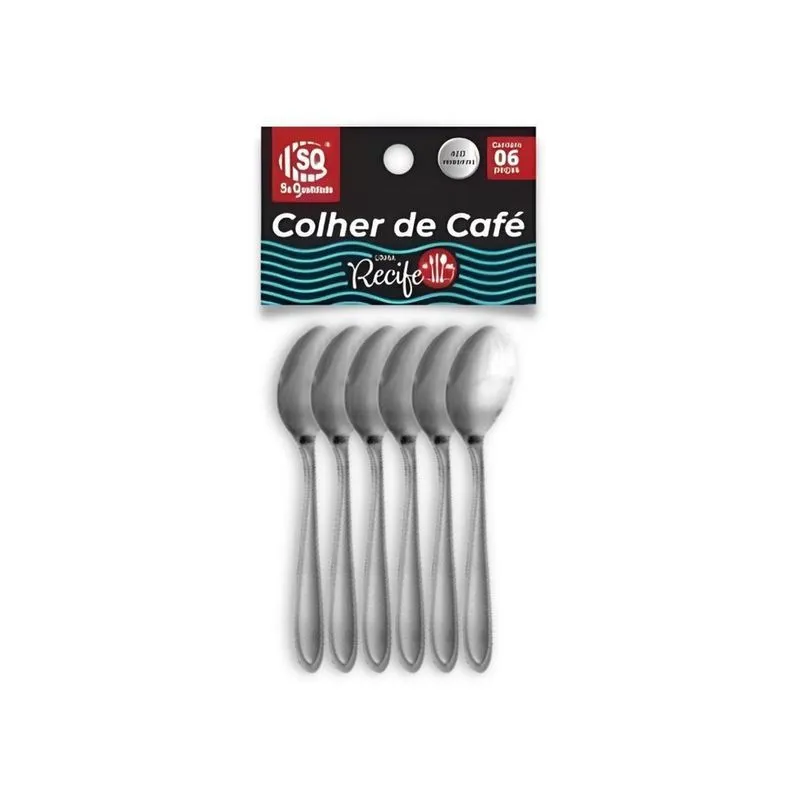 Colher De Café Inox Com 6Un Recife Sq4292
