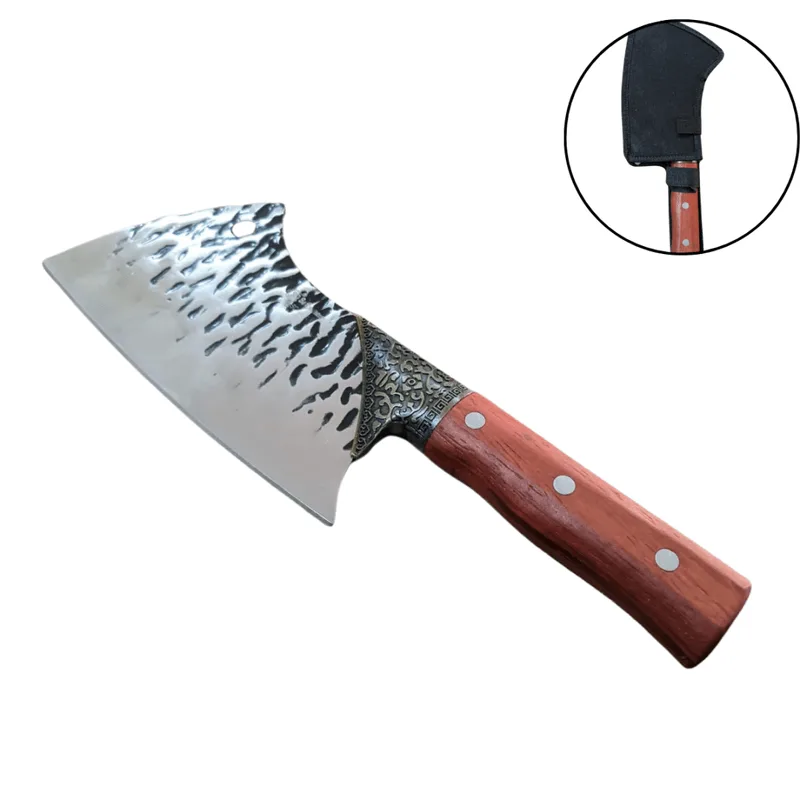 Cutelo Inox Churrasco Cabo Madeira 29cm Profissional
