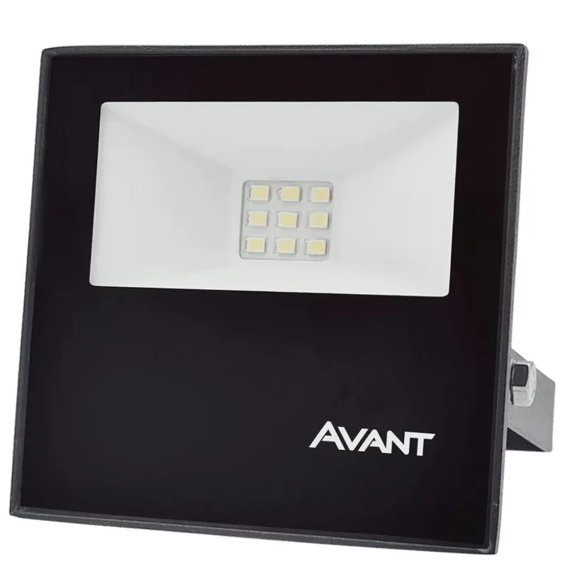 Refletor Avant Led Slim Preto 10W Bivolt Luz Verde