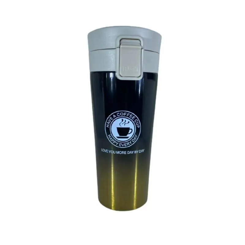 Copo Em Aço Inox Térmico Squeeze Tampa Com Isolamento A Vácuo Café Quente Frio 500ml