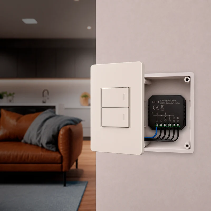 Mini Módulo Relé Interruptor Inteligente Zigbee 2 Canais 5A Neo - AVANT