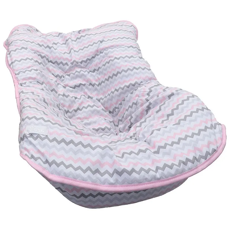 Capa de Bebê Conforto Colibri Chevron Rosa