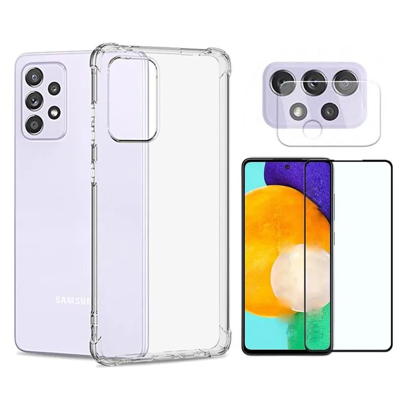 Kit Capa Anti Impacto, Película De Vidro 3d E Lente Da Câmera Para Galaxy M52 5g (6.7 Pol) - Jodda