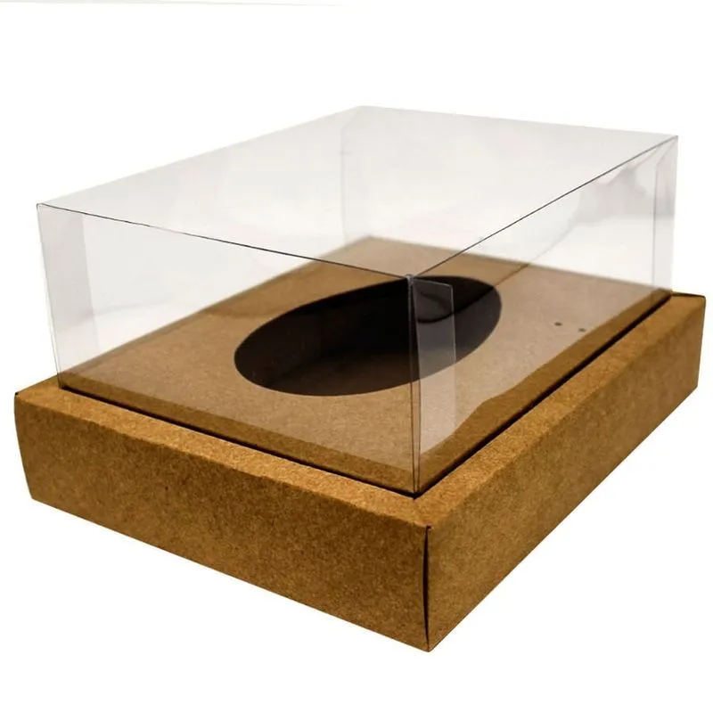 Caixa Base com Moldura 1 Ovo de Colher 250g Kraft com 5 un ASSK