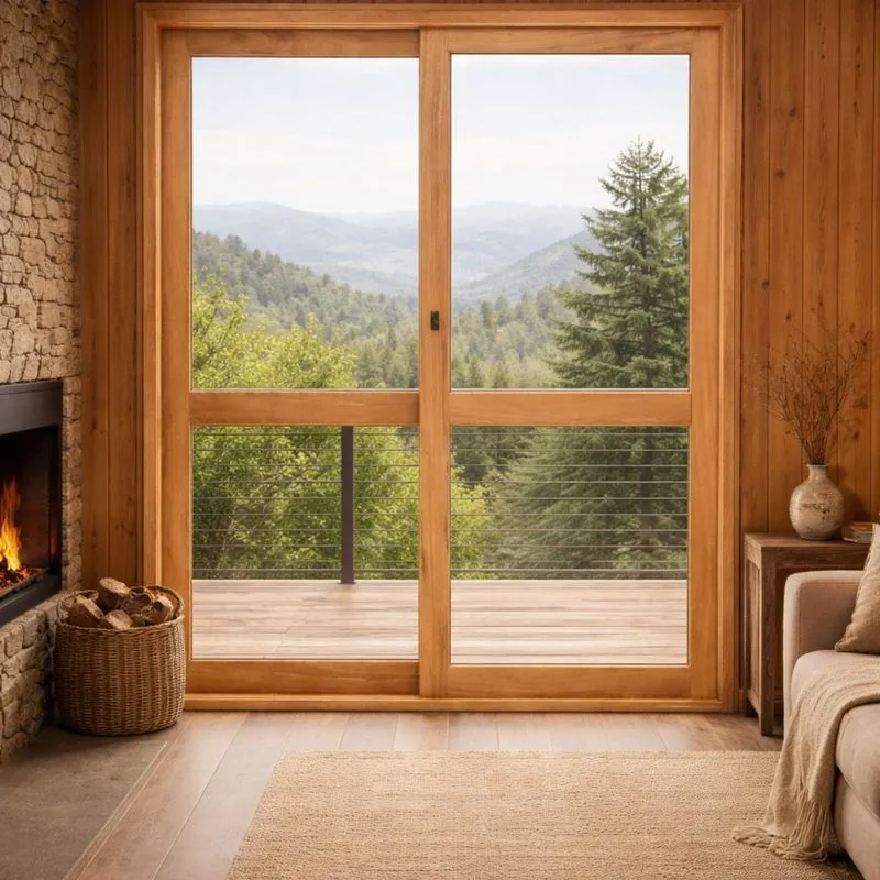 Porta Janela Madecen Eucalipto Premium De Correr 180x213 Natural