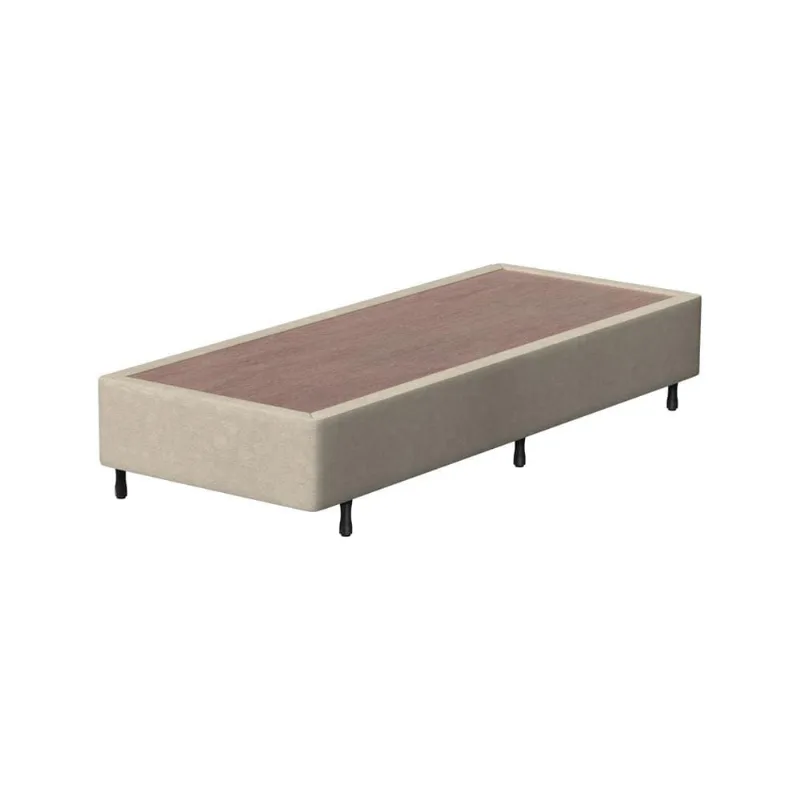 Base Box Queen Size Probel Guarda Costas Vitality Revestida em Tecido Suede 26x188x79cm – Marfim