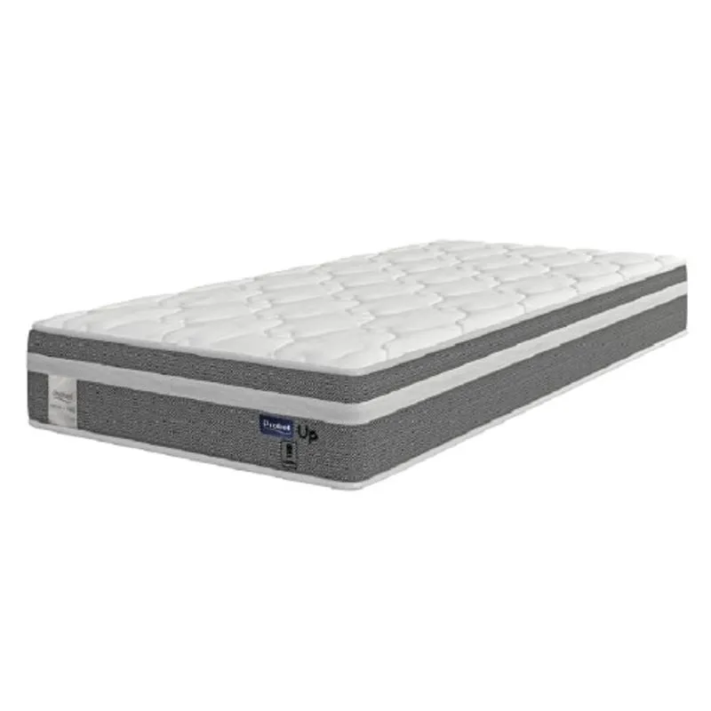 Colchão Solteiro Molas Ensacadas Euro In Up Up 88x188x26cm Cinza / Branco Probel - Suporta até 110kg por Pessoa