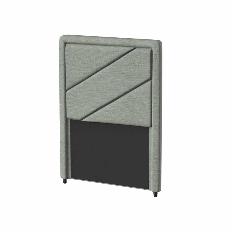 Cabeceira Solteiro Oxford Cinza 92 Prata - Probel
