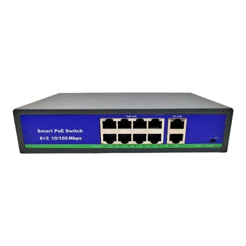 Switch 08poe 120w 10/100mbps - Controle Total Da Rede