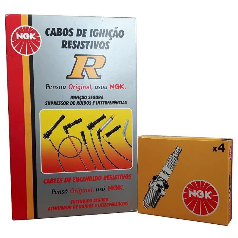 Kit Cabos Ngk + Velas Ngk Ford Focus 2.0 Zetec 00 À 05