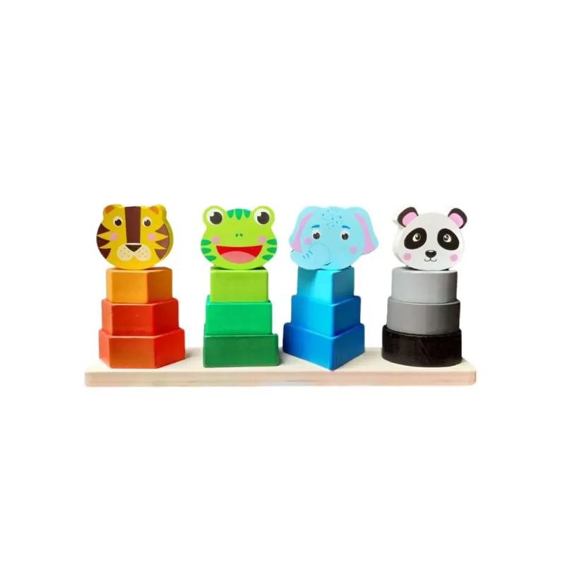 Brinquedos Educativo Madeira Bichos 25x15cm