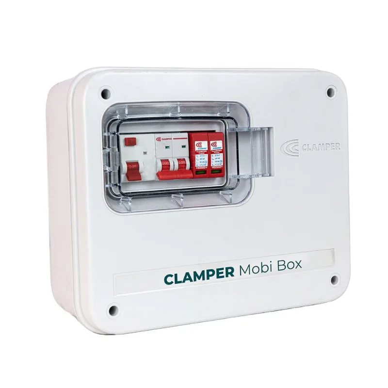 CLAMPER Mobi Box 220V 8KW C 40A - Quadro de proteção para carregadores veiculares - 127/220 volts - 40 amperes 023498